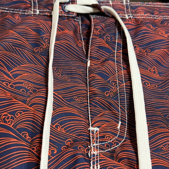🌟3 for $25🌟 Dockers Men’s Medium Orange/Blue Multi Pocket Bathing Board Shorts - Picture 4 of 10